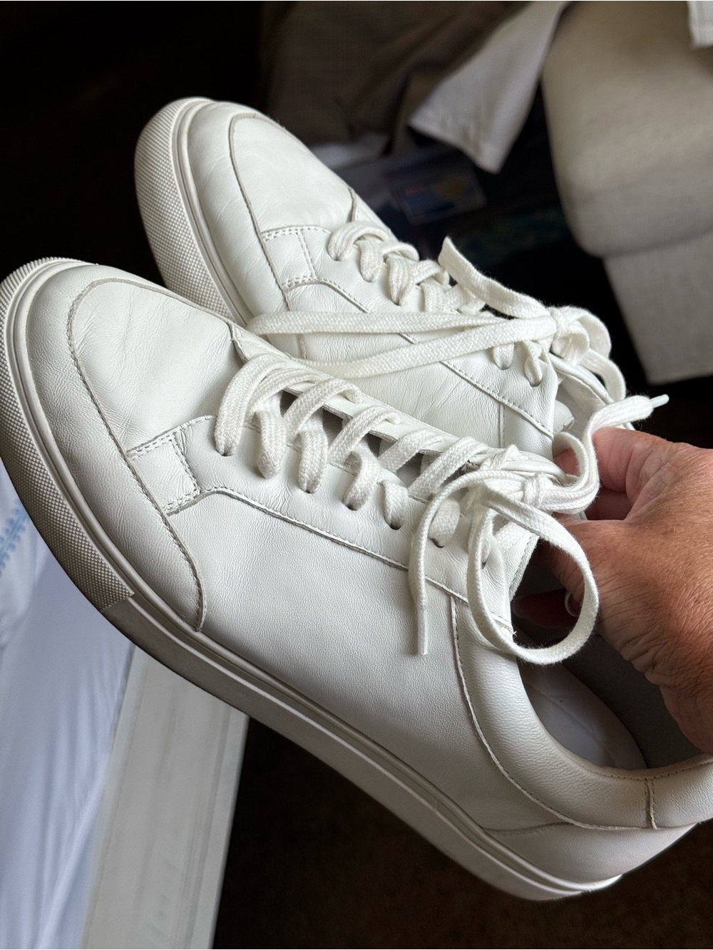 Cardinal sneaker by Birdies White Leather Low-Top Sneakers